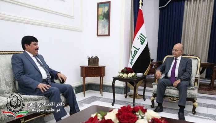 دیدار سفیر سوریه با رئیس‌جمهور عراق یک روز پس از اجلاس بغداد
